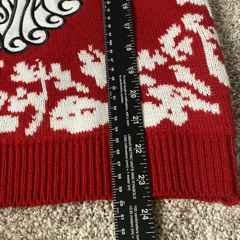 Festive Red Santa Sweater. Size S. Cute design!